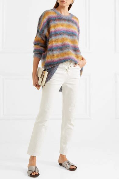 chloe striped sweater|chloe off shoulder sweater.